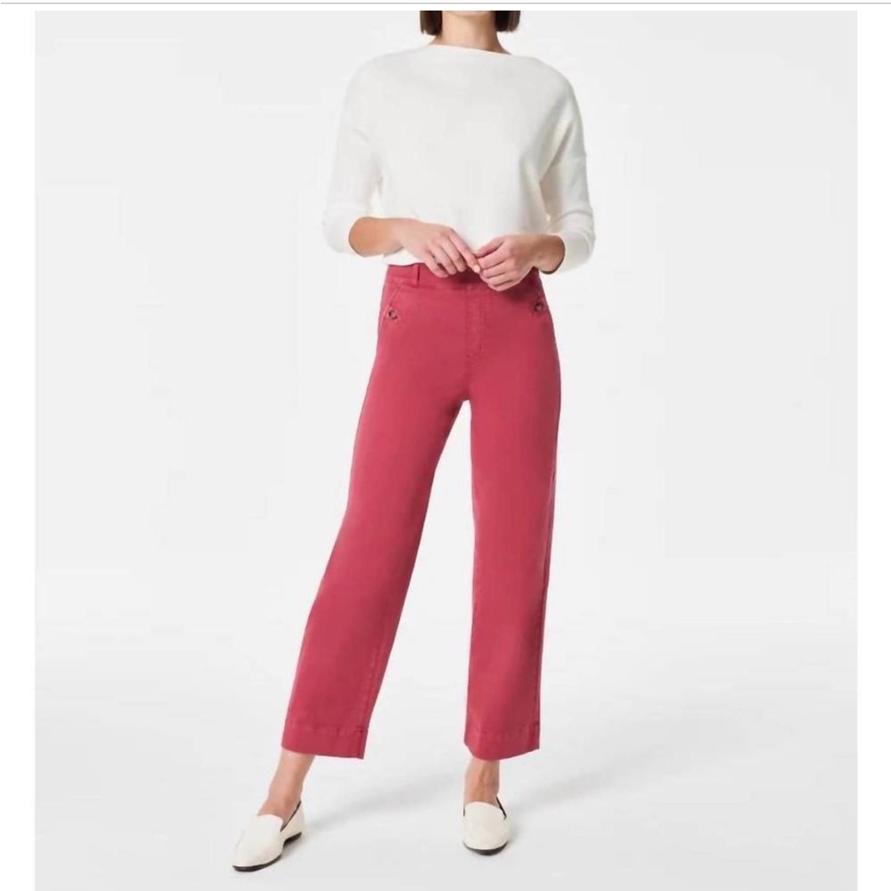 Set of TWO - Spanx cropped pants - red and brown